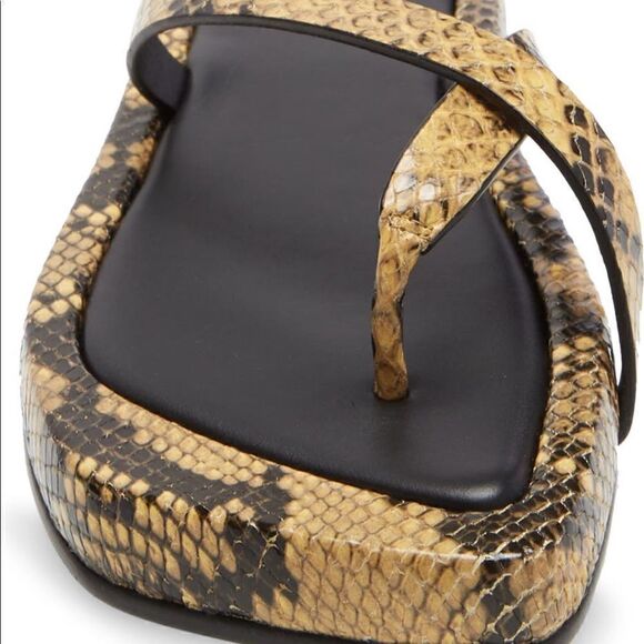 NWT FRAME Le Montauk Criss Cross Sandals, Size 39.5 Euro/9 US, Python Multi - Picture 11 of 14